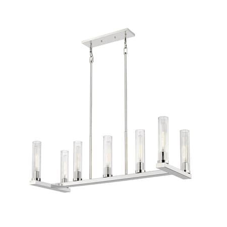Z-Lite Beau 7 Light Chandelier, Polished Nickel & Clear 3031-7L-PN